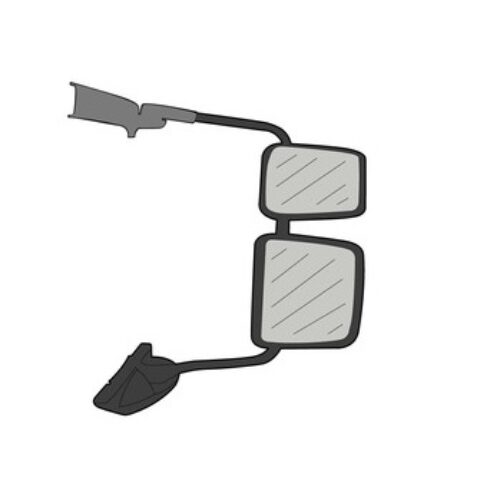 Right wide-angle main mirror for RENAULT, DAF, VOLVO