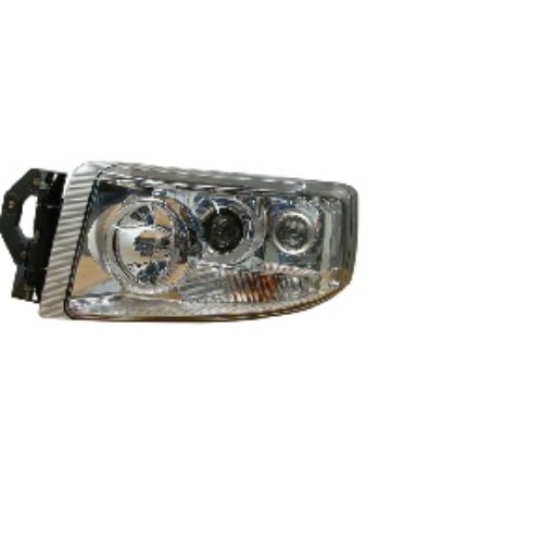 Headlamp L (H1 / H3 / H7 / PY21W / W5W, manual with tooth light, insert color chromium-plated, indicator color transparent) RVI PREMIUM 2 10.05-