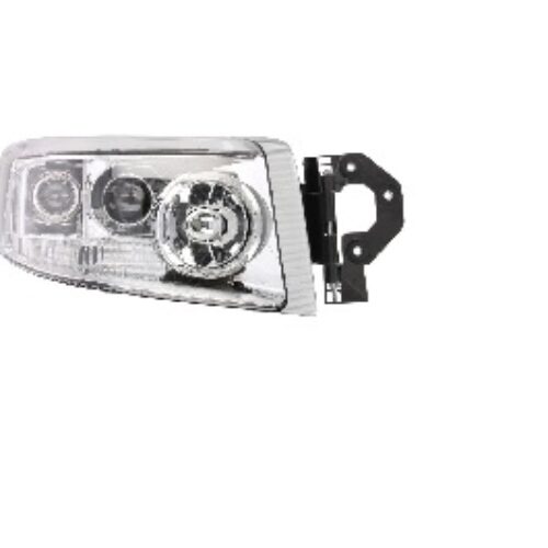 Headlamp R (H1 / H3 / H7 / PY21W / W5W, manual with tooth light, insert color chromium-plated, indicator color transparent) RVI PREMIUM 2 10.05-